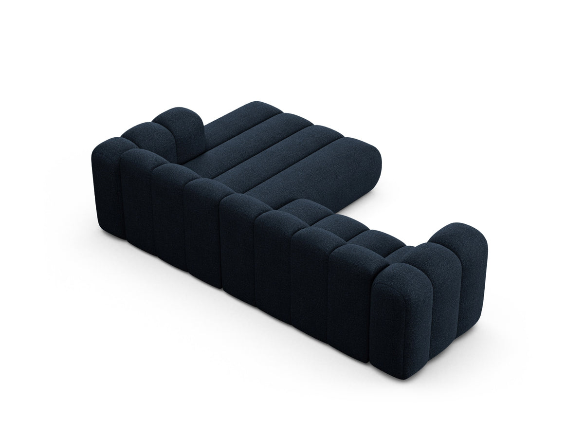 Lupine Boucle Modular Ecksofa rechts 4 Sitzer in Dark Blue-Baloo präsentiert im Onlineshop von KAQTU Design AG. L-Sofa rechts ist von Micadoni