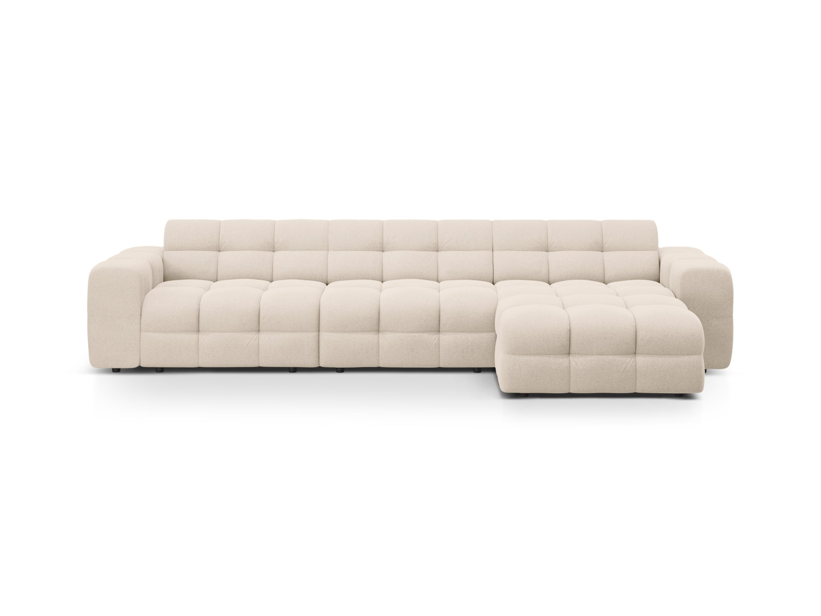 Kendal Ecksofa rechts 5 Sitzer in Beige präsentiert im Onlineshop von KAQTU Design AG. Ecksofa rechts ist von Micadoni