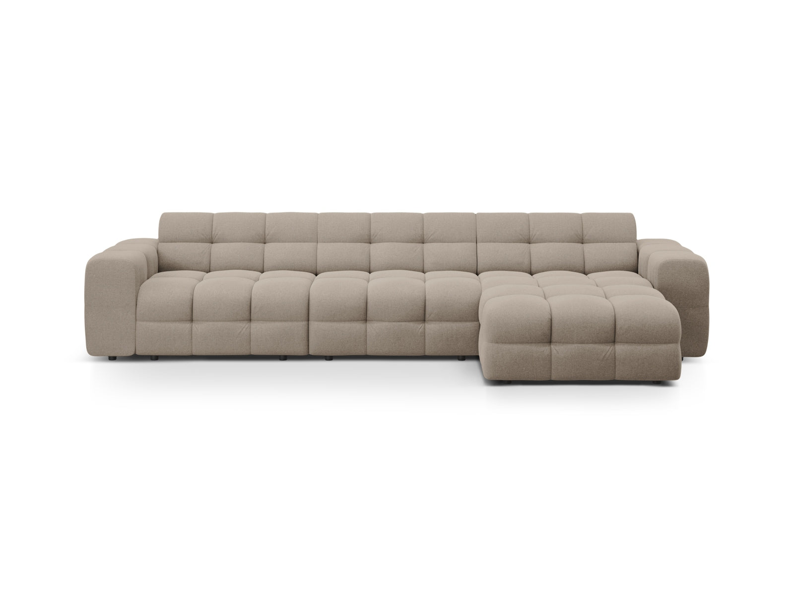 Kendal Ecksofa rechts 5 Sitzer in Dark Beige präsentiert im Onlineshop von KAQTU Design AG. Ecksofa rechts ist von Micadoni