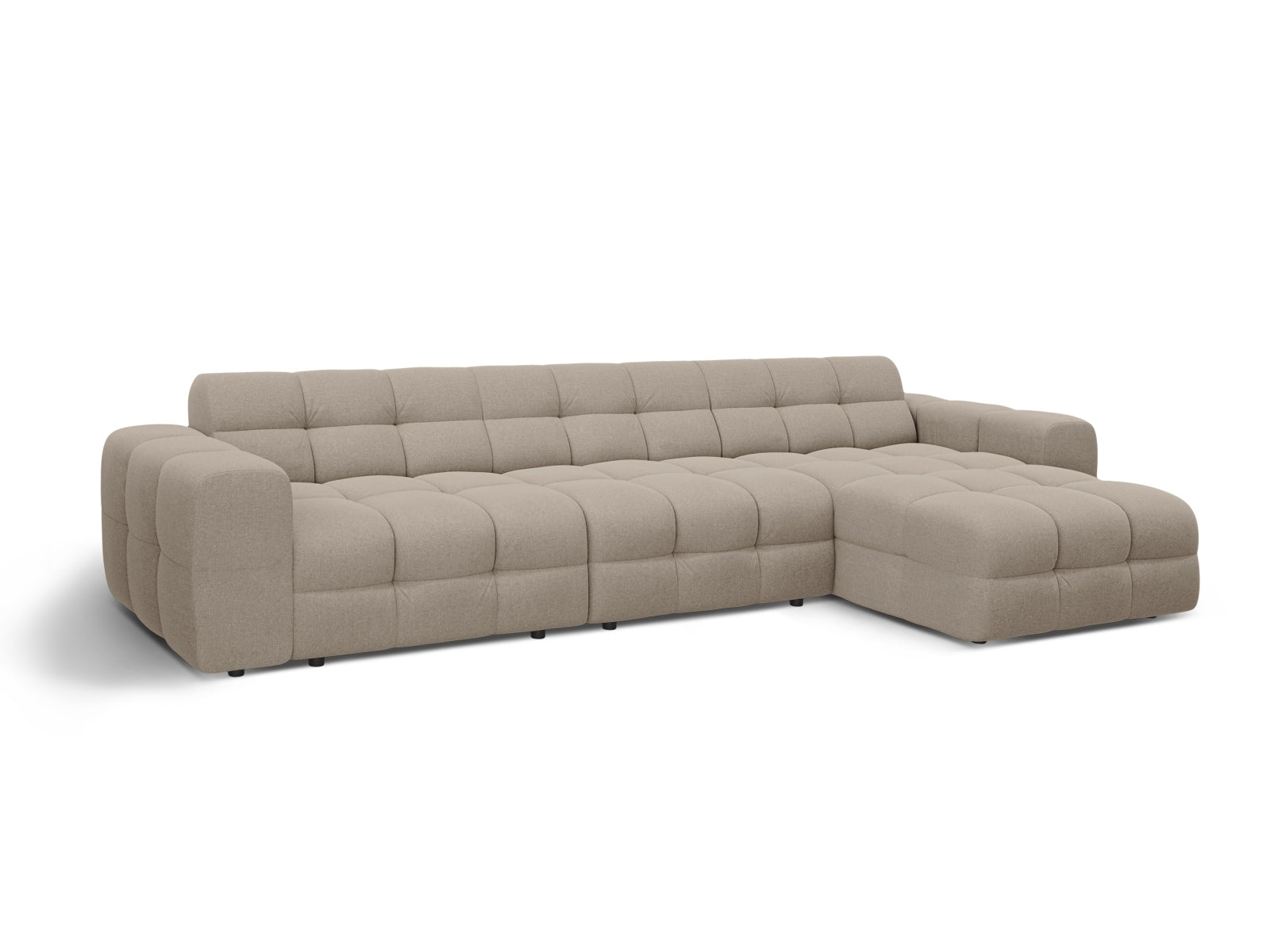 Entdecken Sie das Kendal Ecksofa rechts 5 Sitzer von Micadoni – stilvolles Velours, zeitgemässes Design und hervorragender Sitzkomfort für Ihr Zuhause.