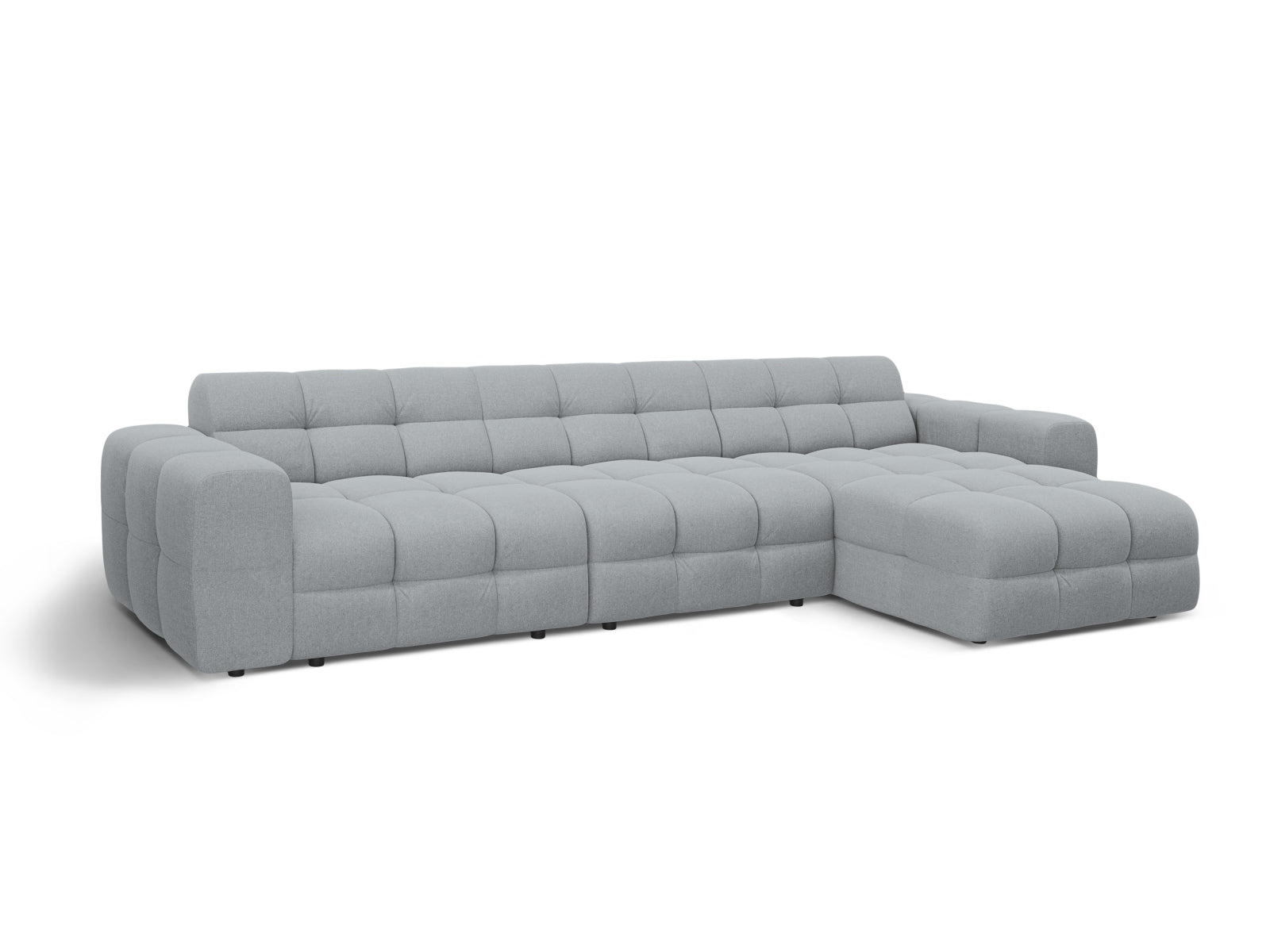 Entdecken Sie das Kendal Ecksofa rechts 5 Sitzer von Micadoni – stilvolles Velours, zeitgemässes Design und hervorragender Sitzkomfort für Ihr Zuhause.