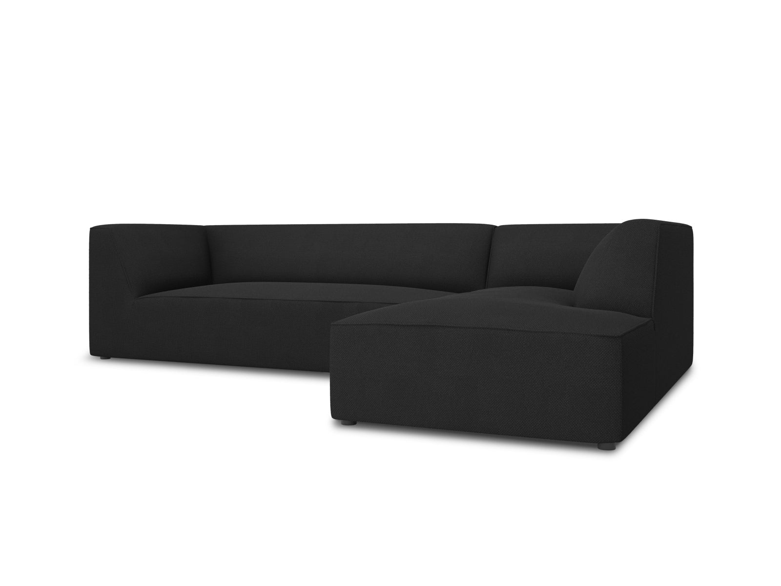 Entdecken Sie das Ruby Ecksofa rechts 4 Sitzer von Micadoni – ein stilvolles, modulares Möbelstück, das Komfort und Flexibilität für Ihr Wohnzimmer bietet.