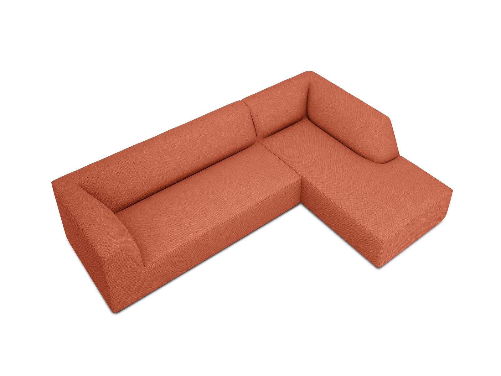 Elegantes Ruby Ecksofa in moduler Form, rechtsseitig, ideal für 4 Personen, kombiniert modernen Komfort mit zeitgemäßem Design.