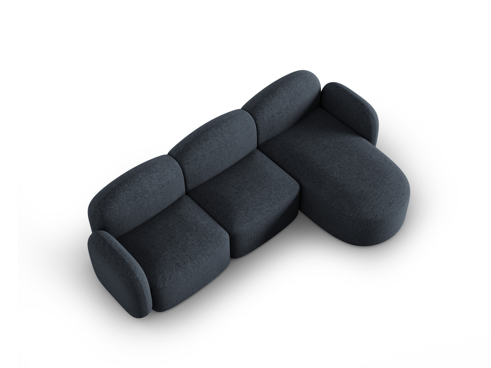 Erleben Sie das elegante Blair Ecksofa rechts 4 Sitzer von Micadoni. Hochwertiger Velours, modernes Design und optimaler Komfort für Ihr Zuhause.
