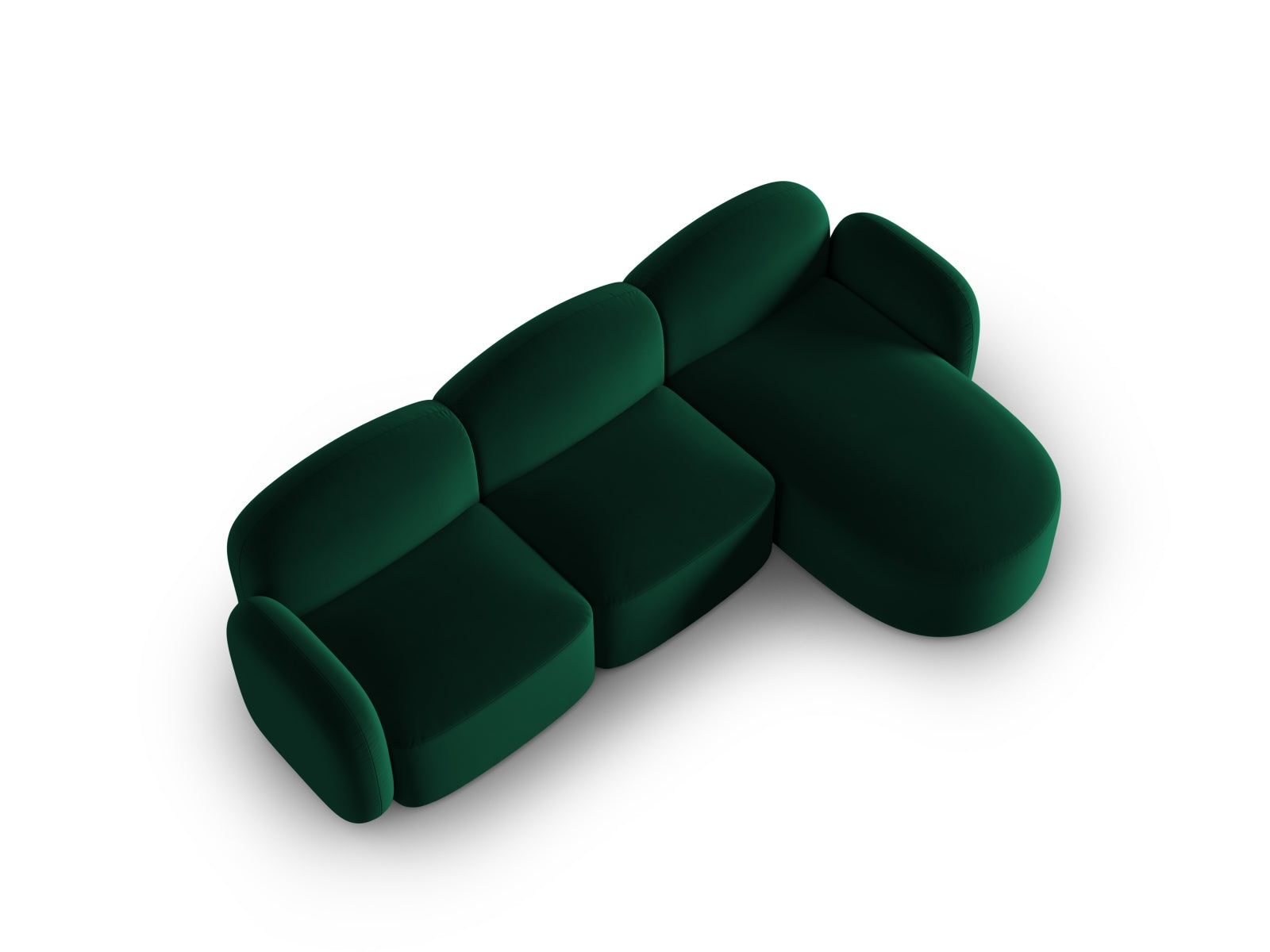 Entdecken Sie das elegante Blair Velour Ecksofa rechts von Micadoni – ein luxuriöses 4-Sitzer Sofa, das höchsten Komfort und stilvolles Design vereint.