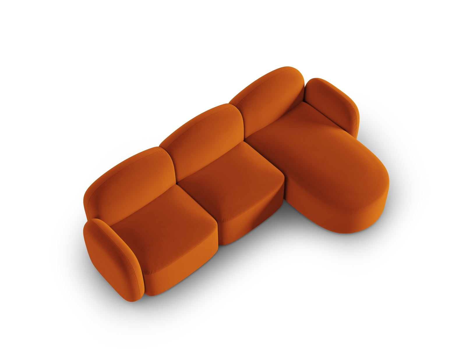 Erleben Sie das stilvolle Blair Velour Ecksofa rechts von Micadoni – ein luxuriöses 4-Sitzer Sofa, das Komfort und Eleganz perfekt kombiniert.