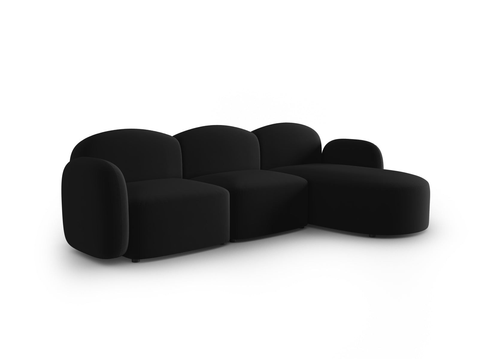 Erleben Sie das stilvolle Blair Velour Ecksofa rechts von Micadoni – ein luxuriöses 4-Sitzer Sofa, das Komfort und Eleganz perfekt kombiniert.