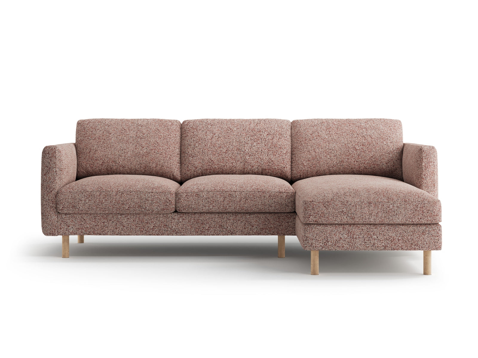 Eden Ecksofa rechts 3 Sitzer in Pink Melange präsentiert im Onlineshop von KAQTU Design AG. Ecksofa rechts ist von Micadoni
