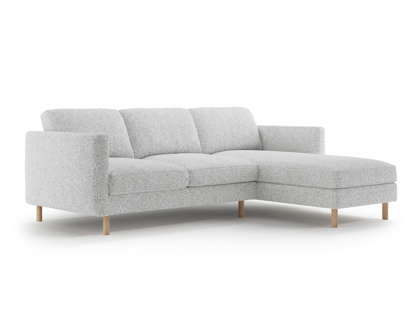 Entdecken Sie das Eden Ecksofa rechts von Micadoni: Elegantes Velours, zeitgemässes Design und hervorragender Sitzkomfort für Ihr Wohnzimmer.