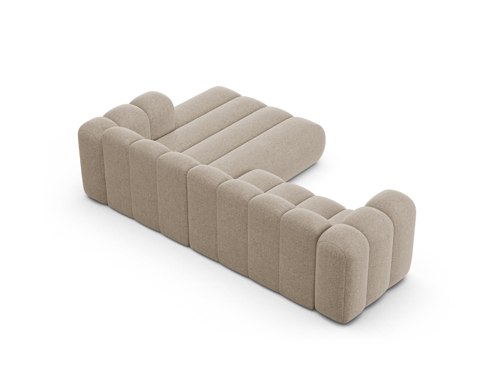 Elegantes, modernes Ecksofa von Micadoni in Dunkelbeige, ideal für gemütliche Abende und stilvolle Einrichtung in Ihrem Wohnzimmer.