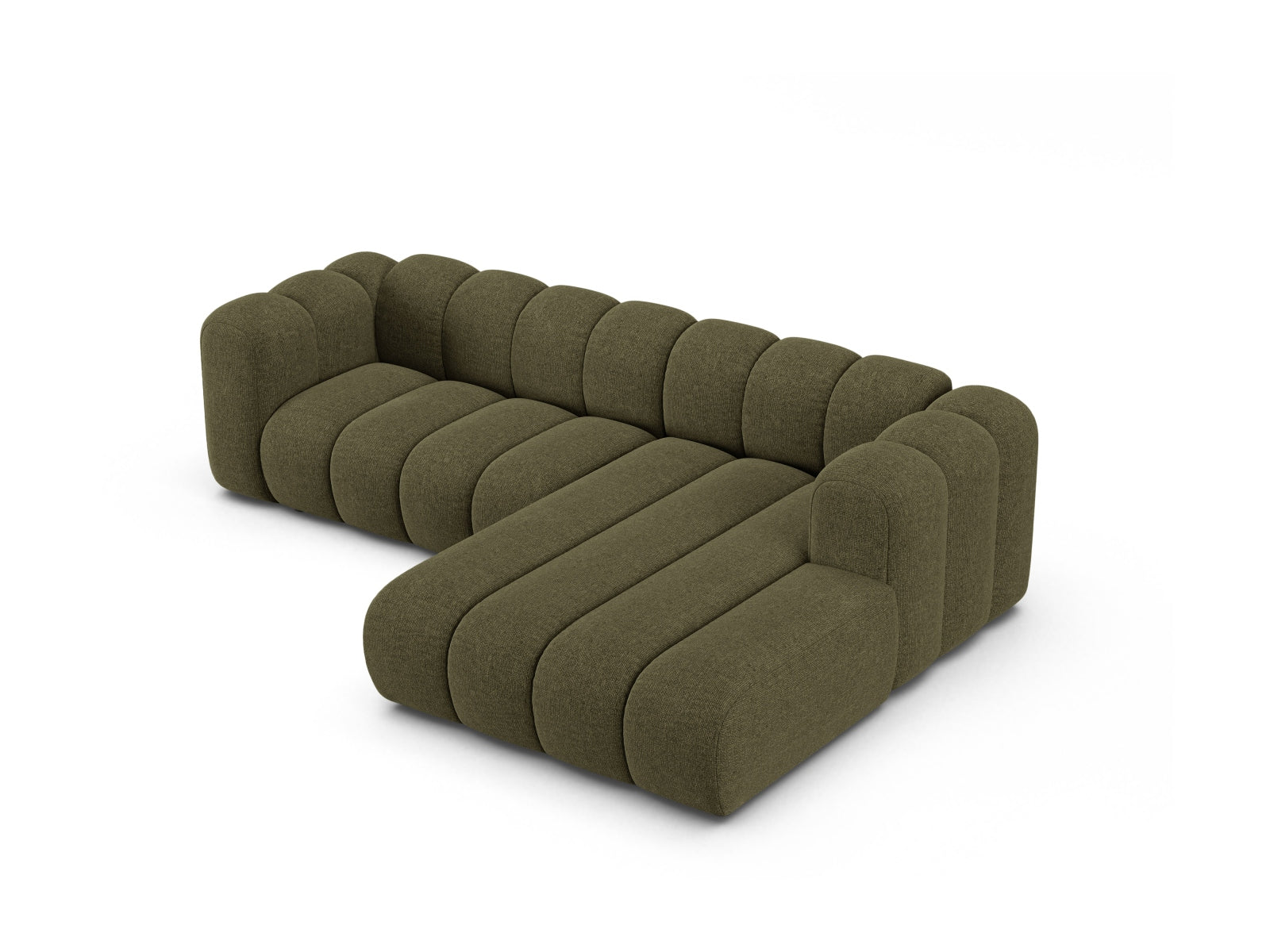 Modernes Lupine Modular Ecksofa rechts für 4 Personen in Green-Eden, perfekt für gemütliche und stilvolle Wohnbereiche.