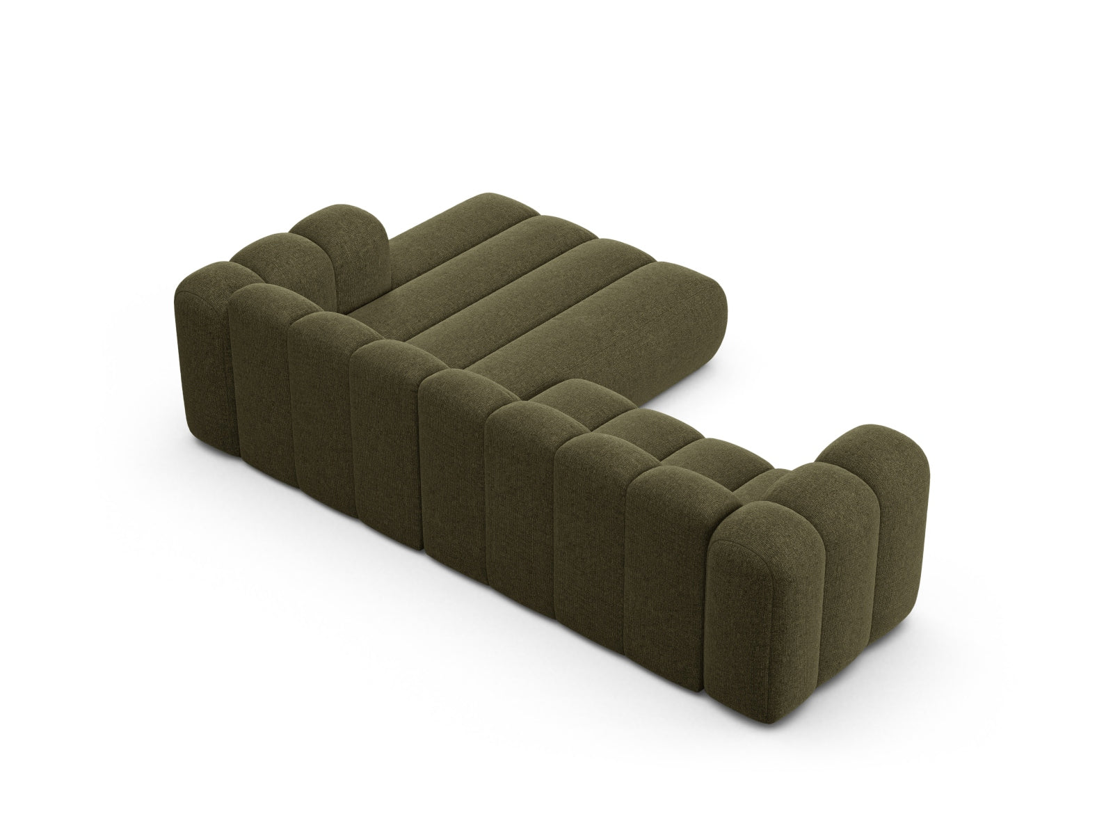 Lupine Modular Ecksofa rechts 4 Sitzer in Green präsentiert im Onlineshop von KAQTU Design AG. Ecksofa rechts ist von Micadoni