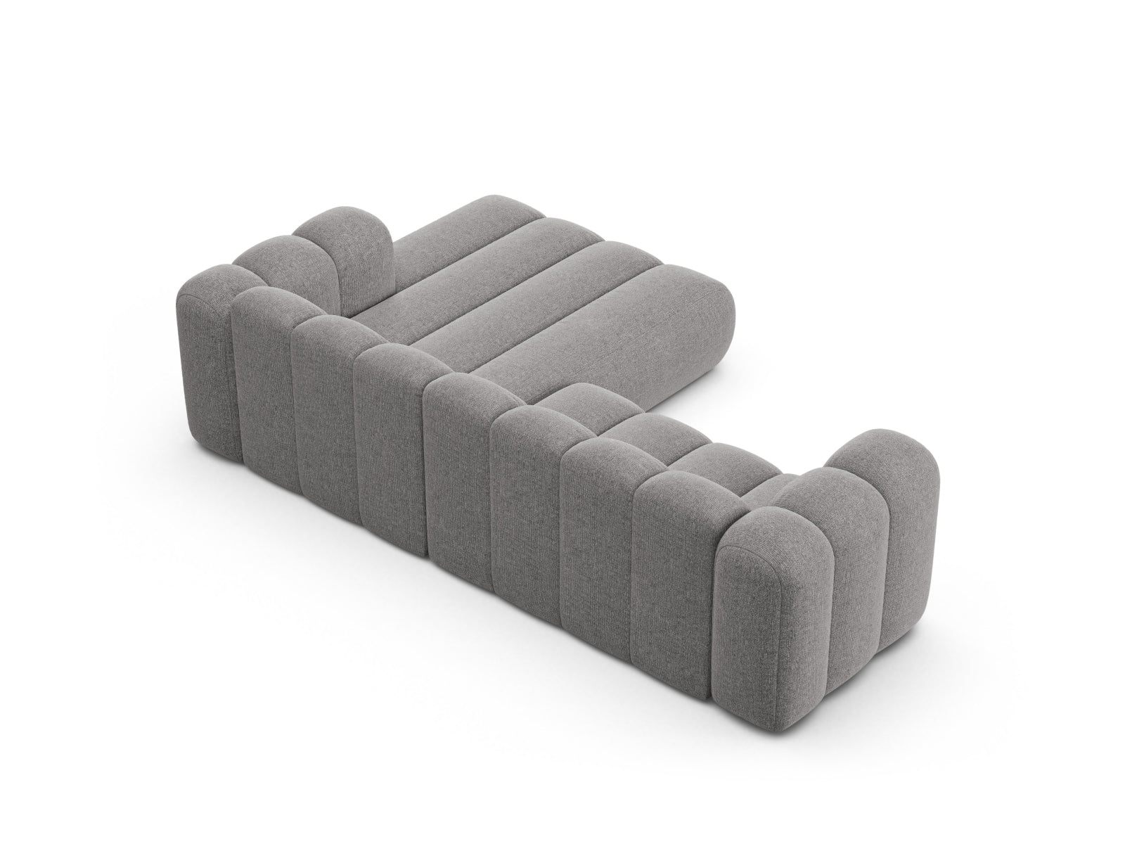 Elegantes, hellgraues Lupine Modular Ecksofa rechts für 4 Personen, ideal für einladende und moderne Wohnräume.