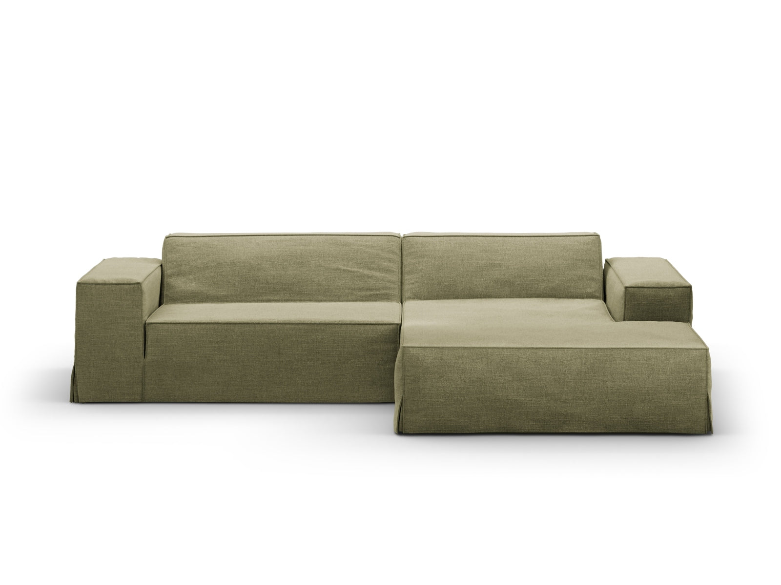 Jodie Modular Ecksofa rechts 3 Sitzer in Light Green präsentiert im Onlineshop von KAQTU Design AG. Ecksofa rechts ist von Micadoni