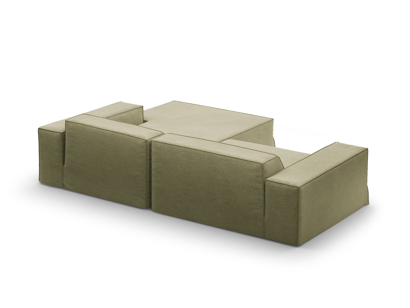 Jodie Modular Ecksofa rechts 3 Sitzer in Light Green präsentiert im Onlineshop von KAQTU Design AG. Ecksofa rechts ist von Micadoni