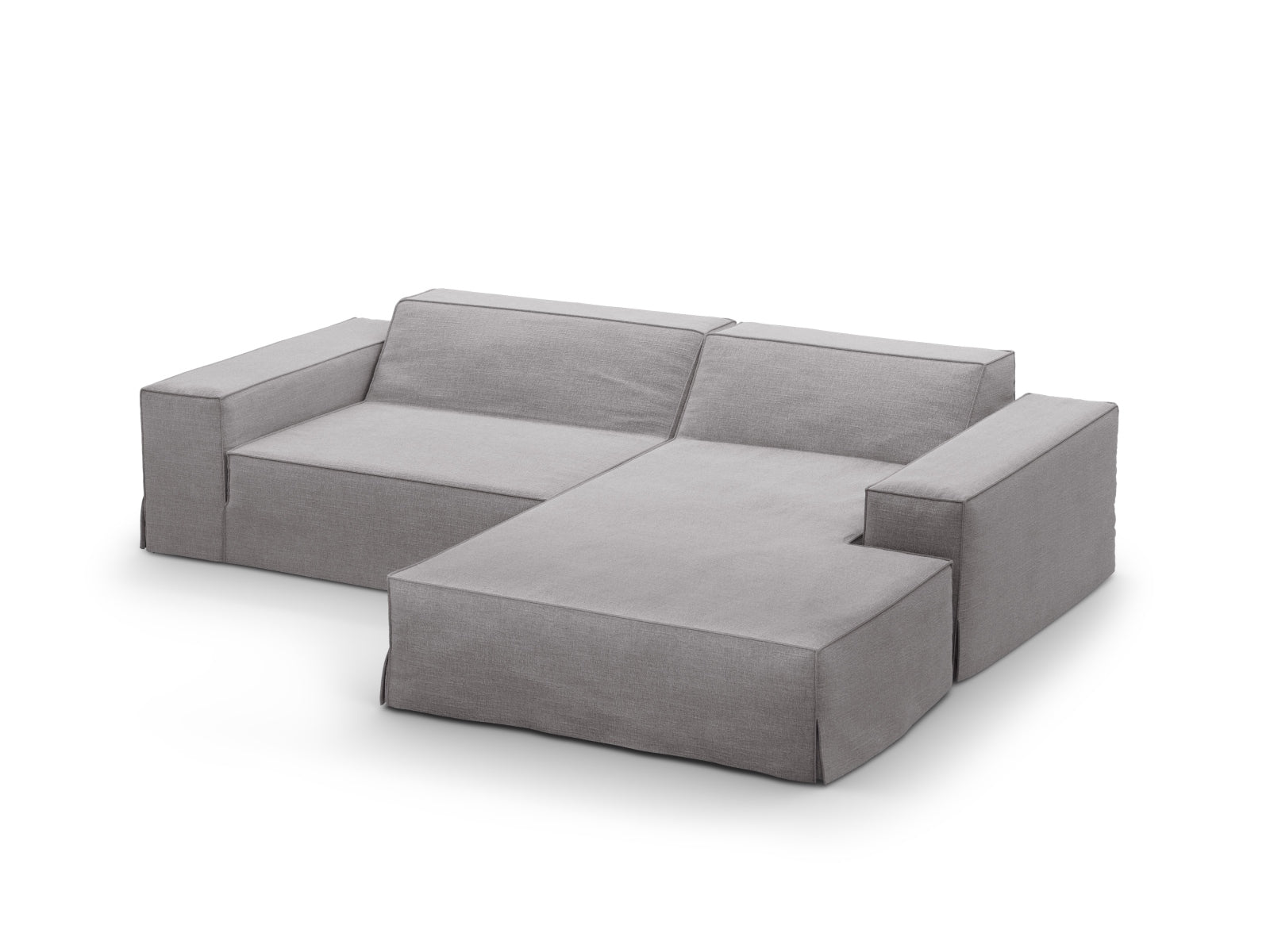 Jodie Modular Ecksofa rechts 3 Sitzer in Warm grey präsentiert im Onlineshop von KAQTU Design AG. Ecksofa rechts ist von Micadoni