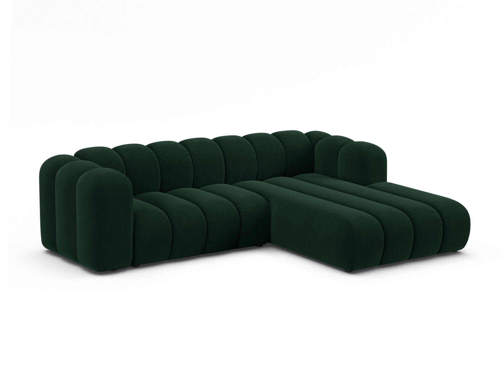 Lupine Velour Modular Ecksofa rechts 4 Sitzer in Bottle Green präsentiert im Onlineshop von KAQTU Design AG. Ecksofa rechts ist von Micadoni