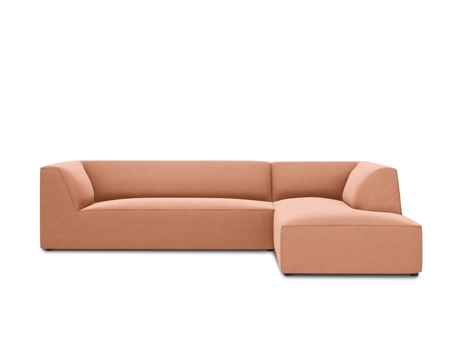 Ruby Velour modulares Ecksofa rechts 4 Sitzer in Pink-Salvador präsentiert im Onlineshop von KAQTU Design AG. L-Sofa rechts ist von Micadoni