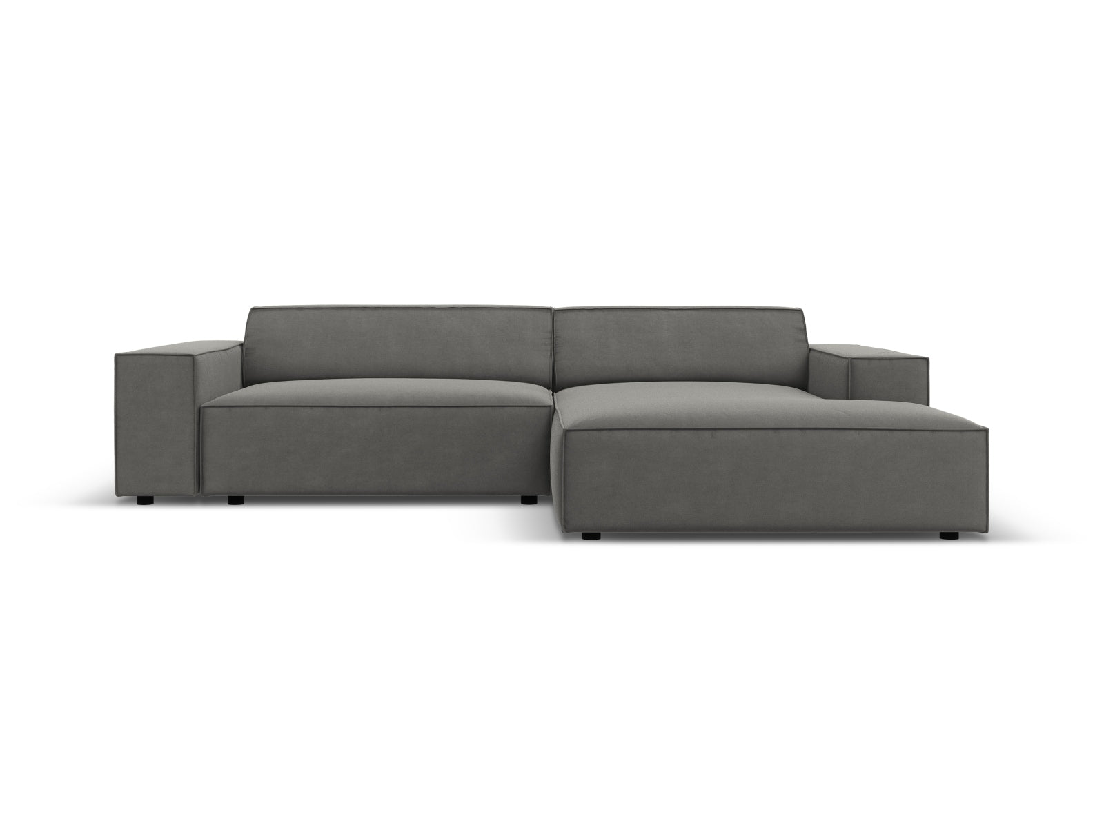 Jodie Velour modulares Ecksofa rechts 3 Sitzer in Light Grey präsentiert im Onlineshop von KAQTU Design AG. Ecksofa rechts ist von Micadoni