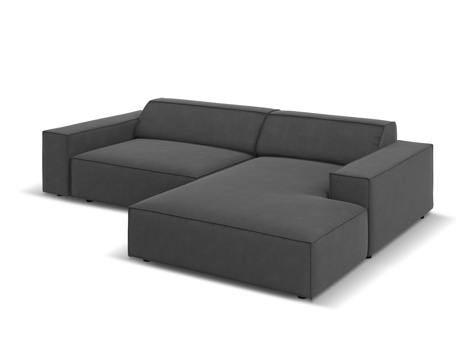 Erleben Sie das Jodie Velour Ecksofa von Micadoni – ein elegantes, modulares 3-Sitzer Sofa, das Komfort und Stil in Ihr Zuhause bringt!