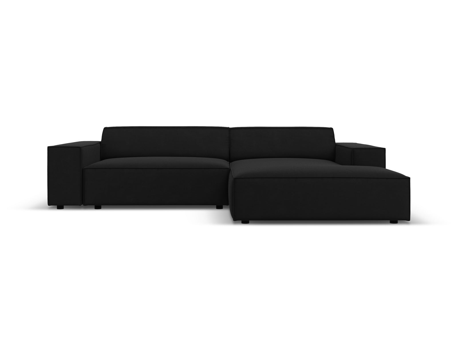 Elegantes, modulares Ecksofa "Jodie" in hochwertigem Velours, rechtsseitig, ideal für stilvolle Wohnräume und entspannte Stunden.