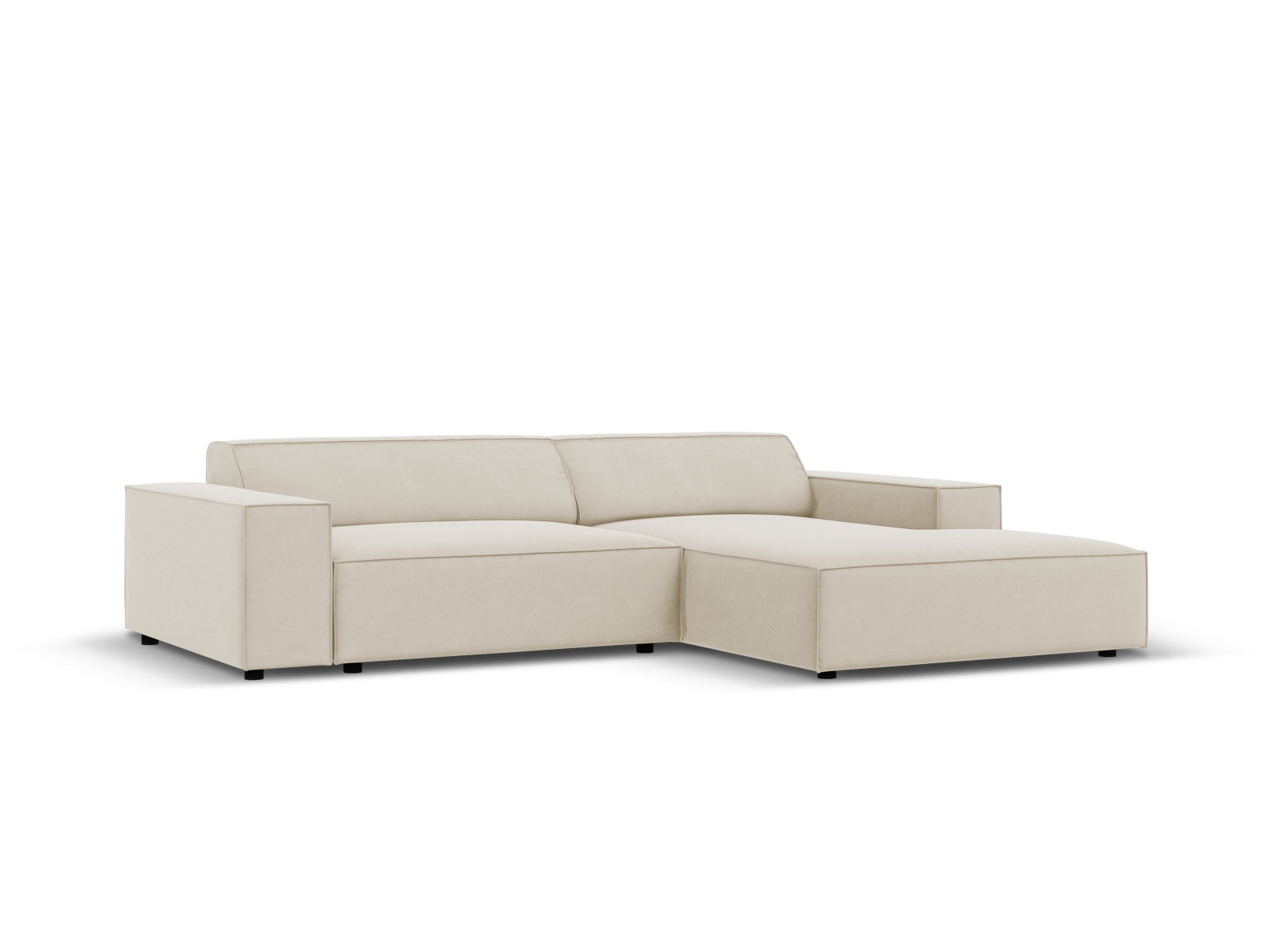 Entdecken Sie das Jodie Velour Ecksofa rechts 3 Sitzer von Micadoni – stilvoll, modular und komfortabel für Ihr modernes Zuhause.