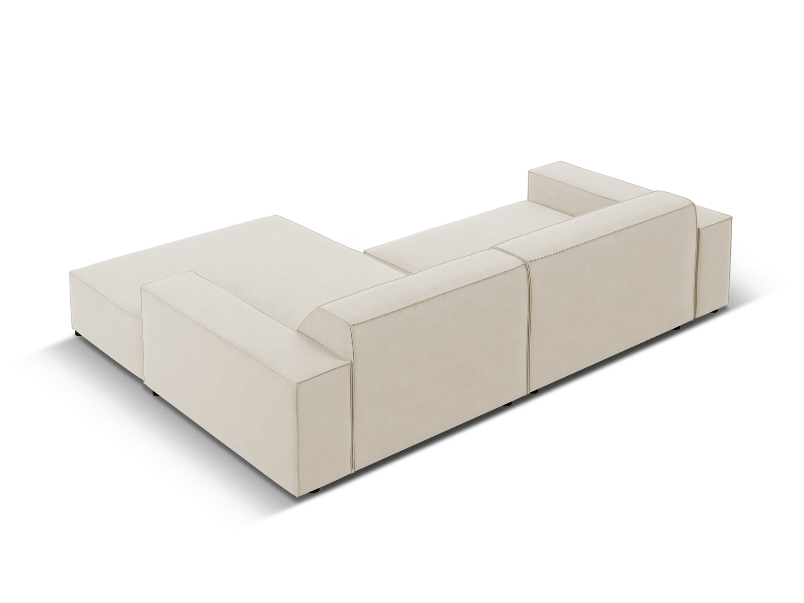 Entdecken Sie das Jodie Velour Ecksofa rechts 3 Sitzer von Micadoni – ein stilvolles, modulares Sofa, das höchsten Komfort und Flexibilität für Ihr Zuhause bietet.