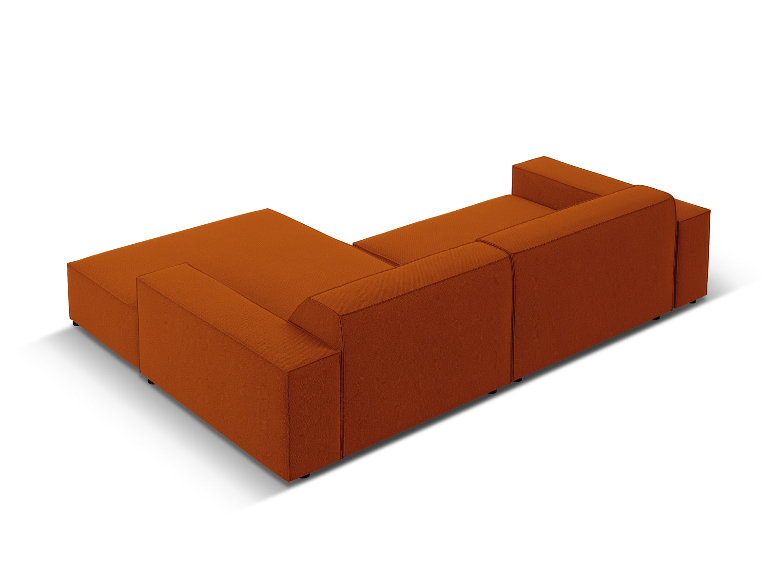 Elegantes, modulares Ecksofa Jodie in stilvollem Terracotta, 3-Sitzer, perfekt für entspannte Abende und stilvolle Einrichtung.