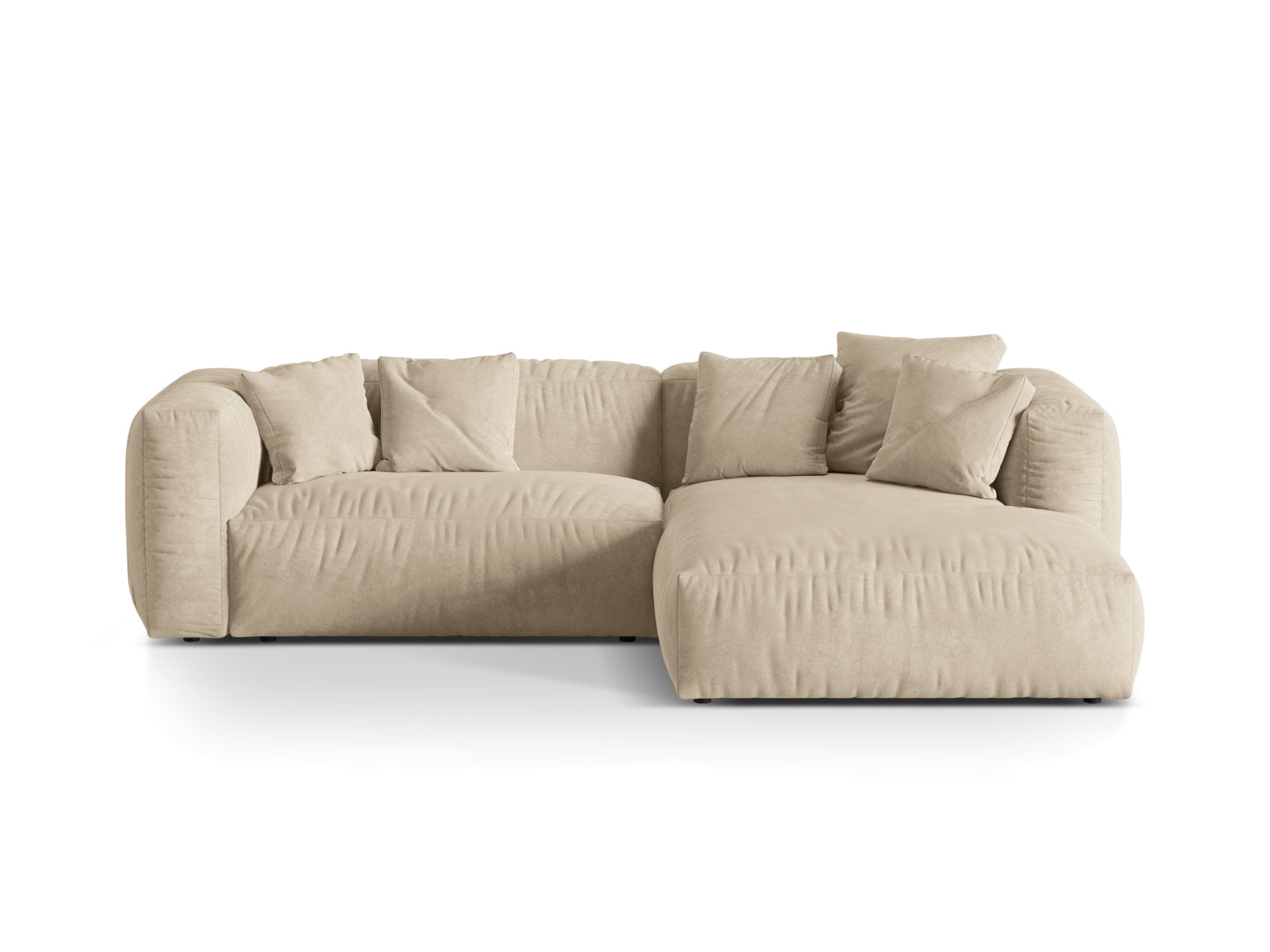 Martina Modulares Ecksofa rechts 2 Sitzer in Light Beige präsentiert im Onlineshop von KAQTU Design AG. Ecksofa rechts ist von Micadoni