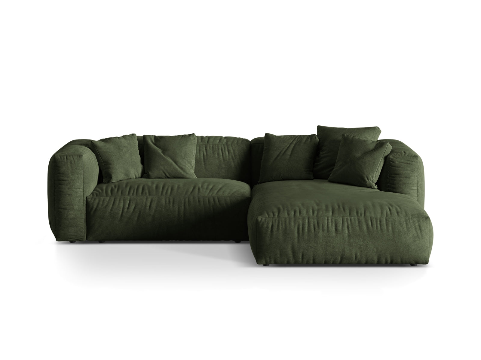 Martina Modulares Ecksofa rechts 2 Sitzer in Green präsentiert im Onlineshop von KAQTU Design AG. Ecksofa rechts ist von Micadoni