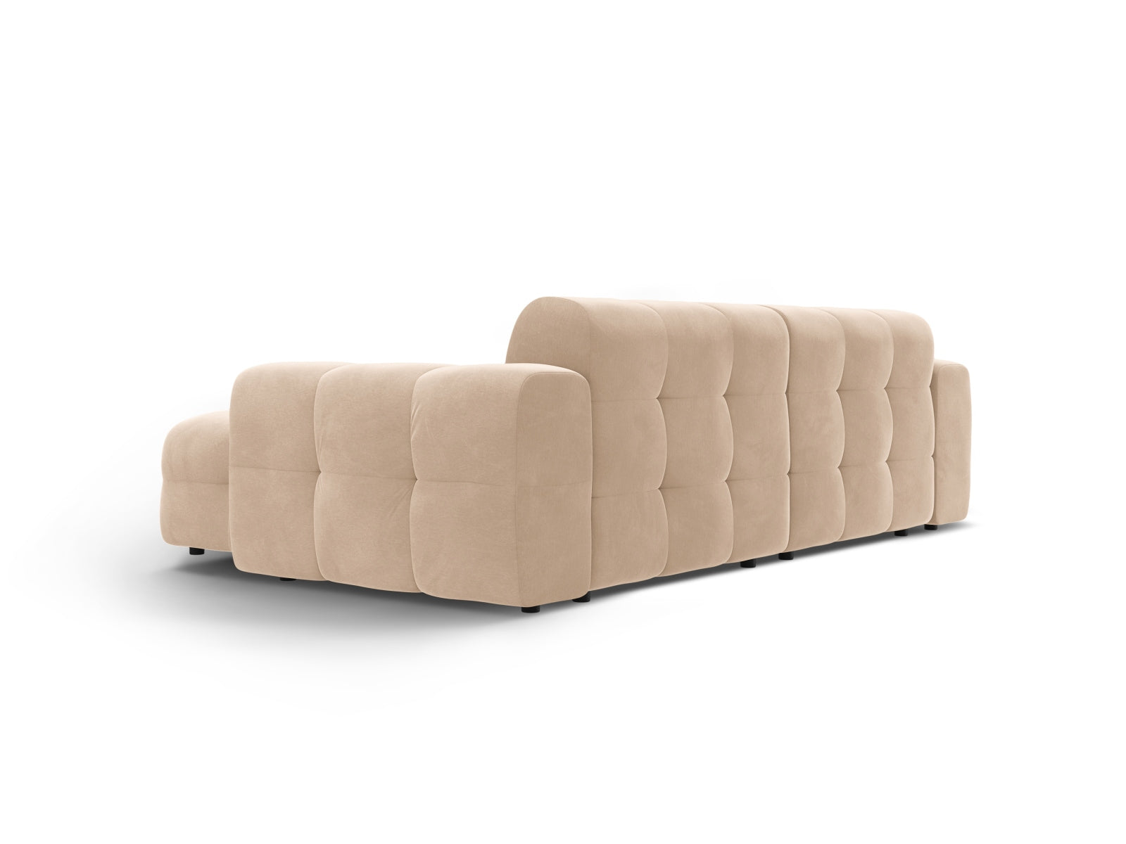 Erleben Sie das Kendal Velour Ecksofa rechts 4 Sitzer von Micadoni – elegantes Design, luxuriöser Velourstoff und optimaler Komfort für Ihr Wohnzimmer.