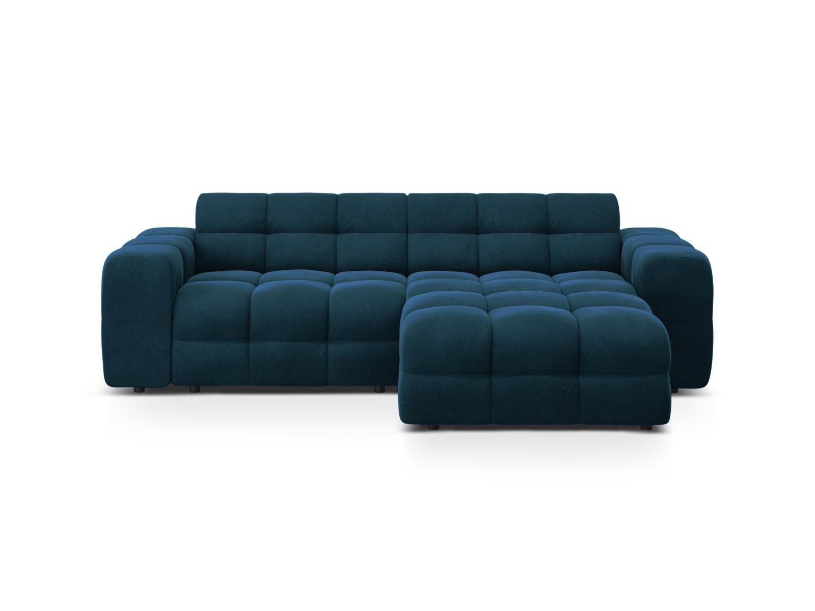 Kendal Velour Ecksofa rechts 4 Sitzer in Navy Blue-Magic Velvet präsentiert im Onlineshop von KAQTU Design AG. L-Sofa rechts ist von Micadoni