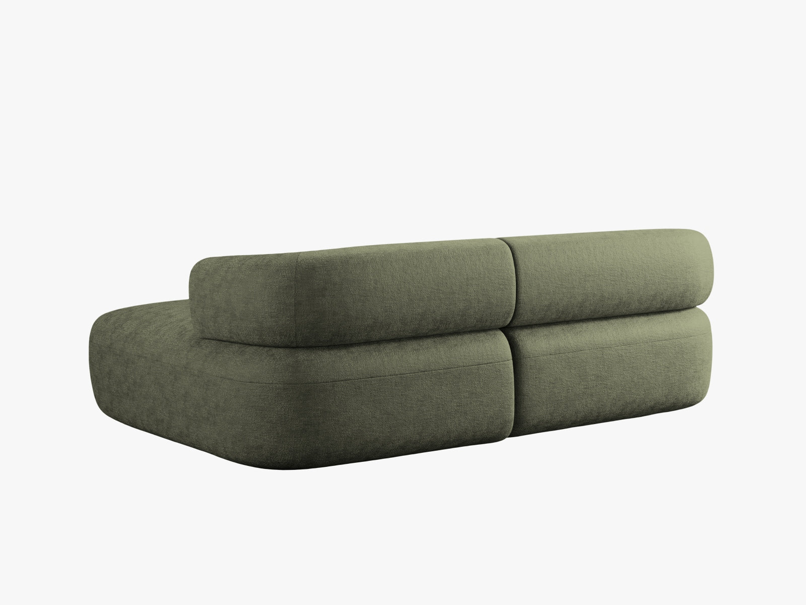 Elegantes 5-Sitzer Ecksofa Jenny in stilvollem Grün, perfekt für gesellige Abende, kombiniert Funktionalität mit zeitgemäßem Flair.