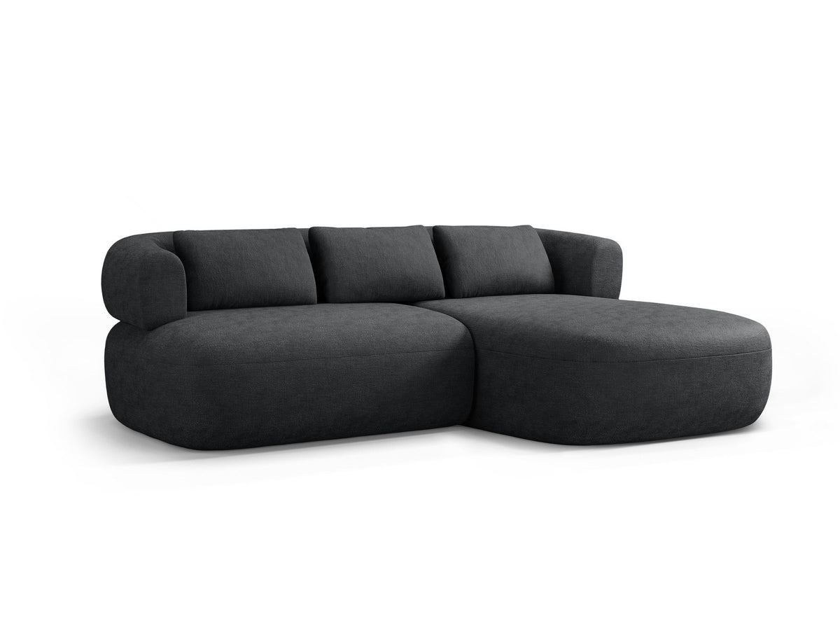 Jenny Ecksofa rechts 5 Sitzer in Dark Grey-Perfect Harmony präsentiert im Onlineshop von KAQTU Design AG. L-Sofa rechts ist von Micadoni