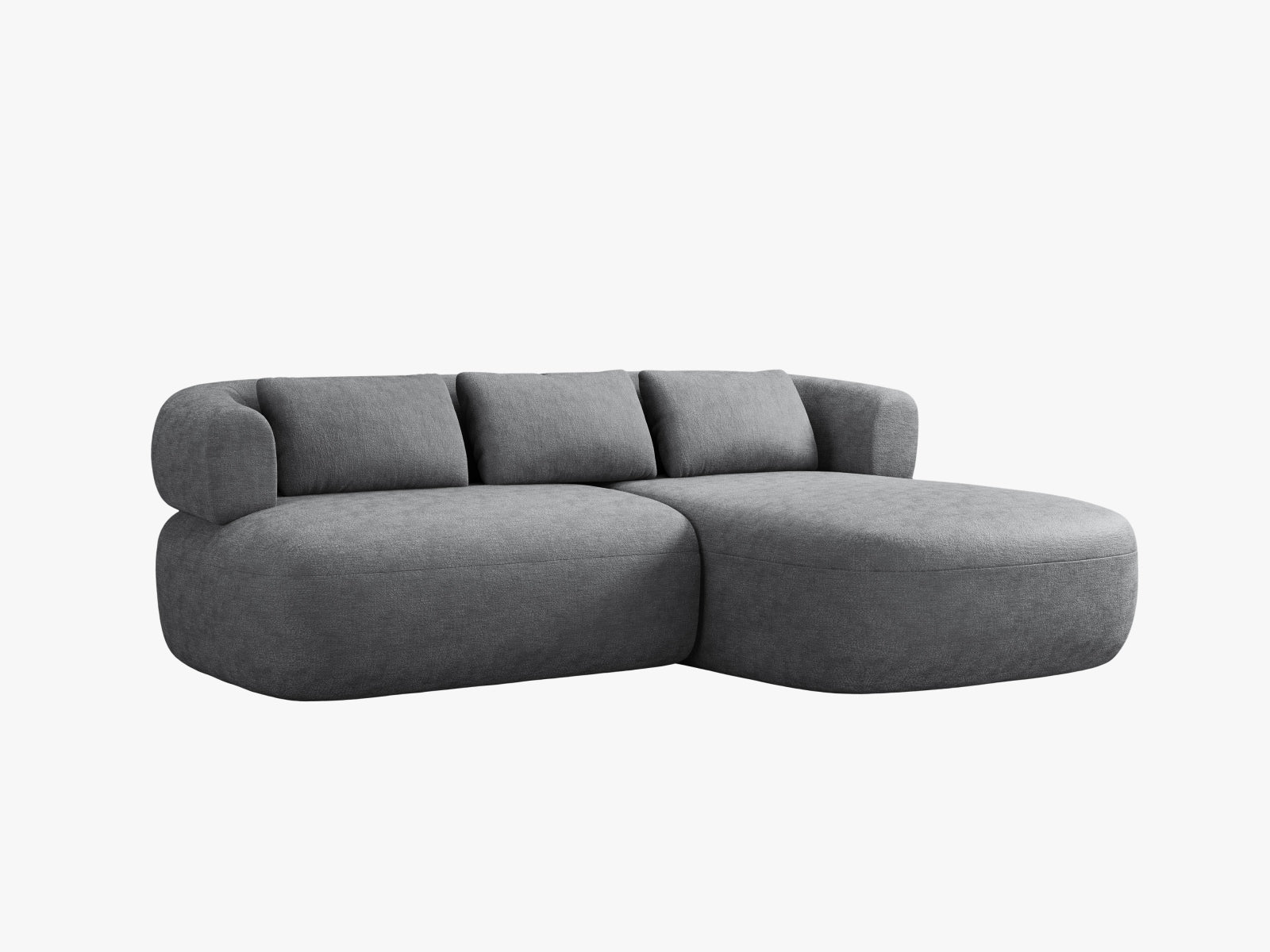 Elegantes Ecksofa Jenny in Dunkelgrau, 5-Sitzer, ideal für gesellige Abende und stilvolle Einrichtung im Wohnbereich.