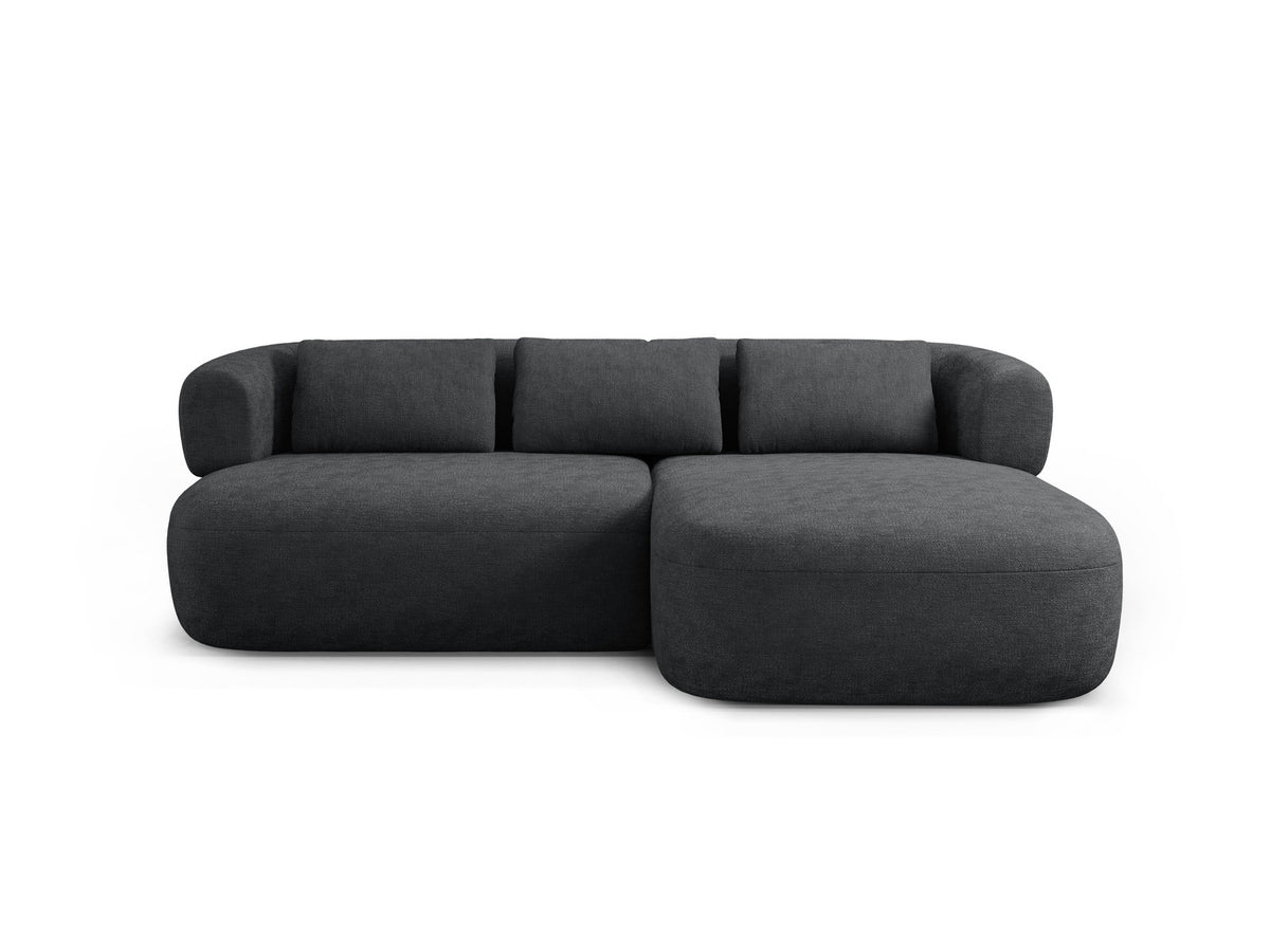 Jenny Ecksofa rechts 5 Sitzer in Dark Grey-Perfect Harmony präsentiert im Onlineshop von KAQTU Design AG. L-Sofa rechts ist von Micadoni