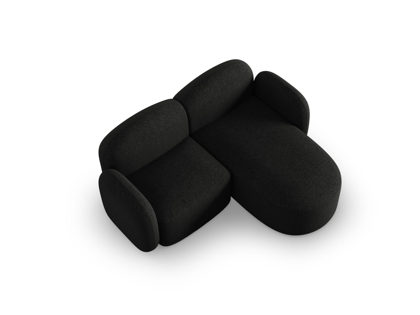 Erleben Sie das elegante Blair Ecksofa rechts 3 Sitzer von Micadoni. Luxuriöser Velours und zeitgemässes Design für Ihr stilvolles Wohnzimmer.