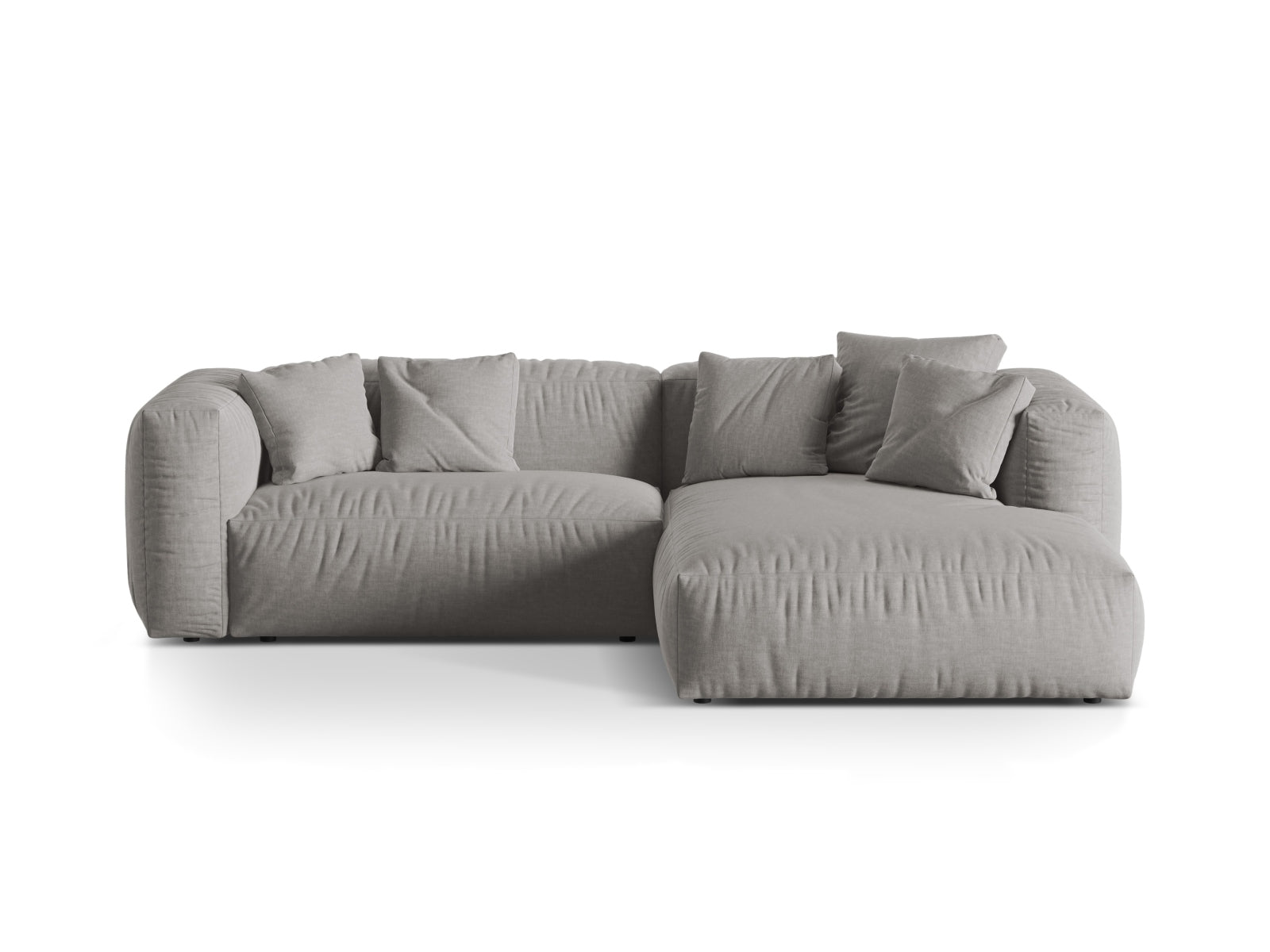 Martina Modulares Ecksofa rechts 2 Sitzer in Light Grey präsentiert im Onlineshop von KAQTU Design AG. Ecksofa rechts ist von Micadoni