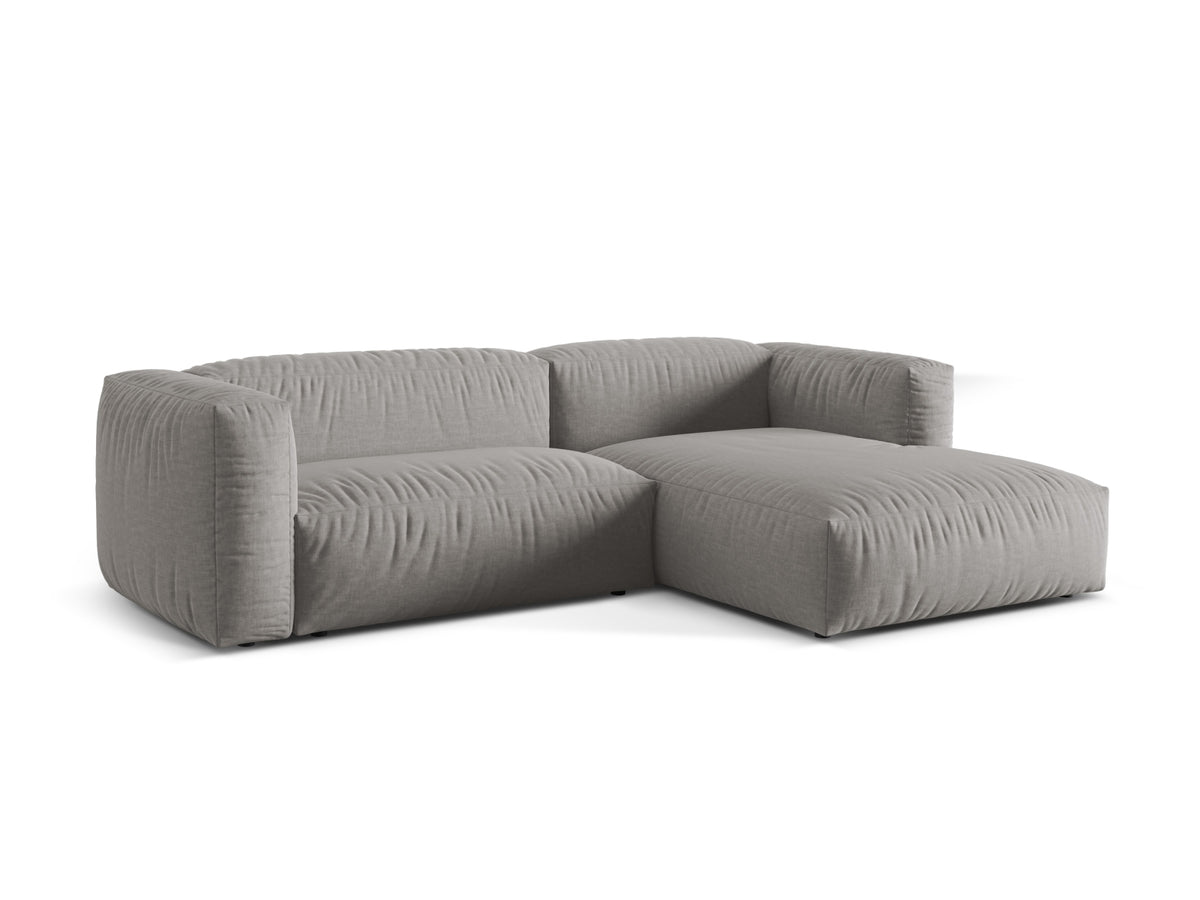 Martina Modulares Ecksofa rechts 2 Sitzer in Light Grey-Boston präsentiert im Onlineshop von KAQTU Design AG. L-Sofa rechts ist von Micadoni