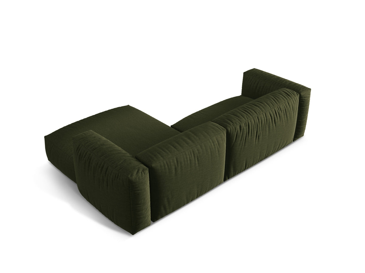 Martina Modulares Ecksofa rechts 2 Sitzer in Green-Boston präsentiert im Onlineshop von KAQTU Design AG. L-Sofa rechts ist von Micadoni