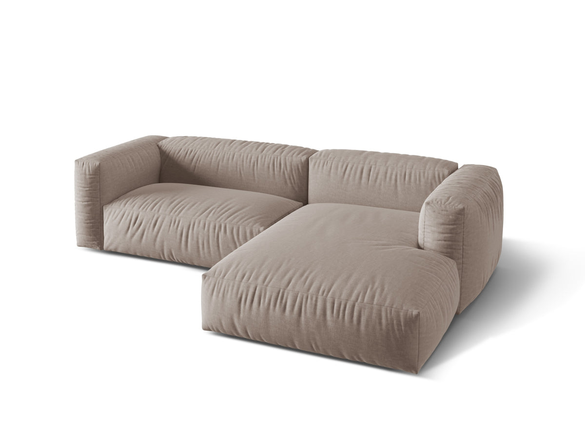 Martina Modulares Ecksofa rechts 2 Sitzer in Dark Beige-Boston präsentiert im Onlineshop von KAQTU Design AG. L-Sofa rechts ist von Micadoni