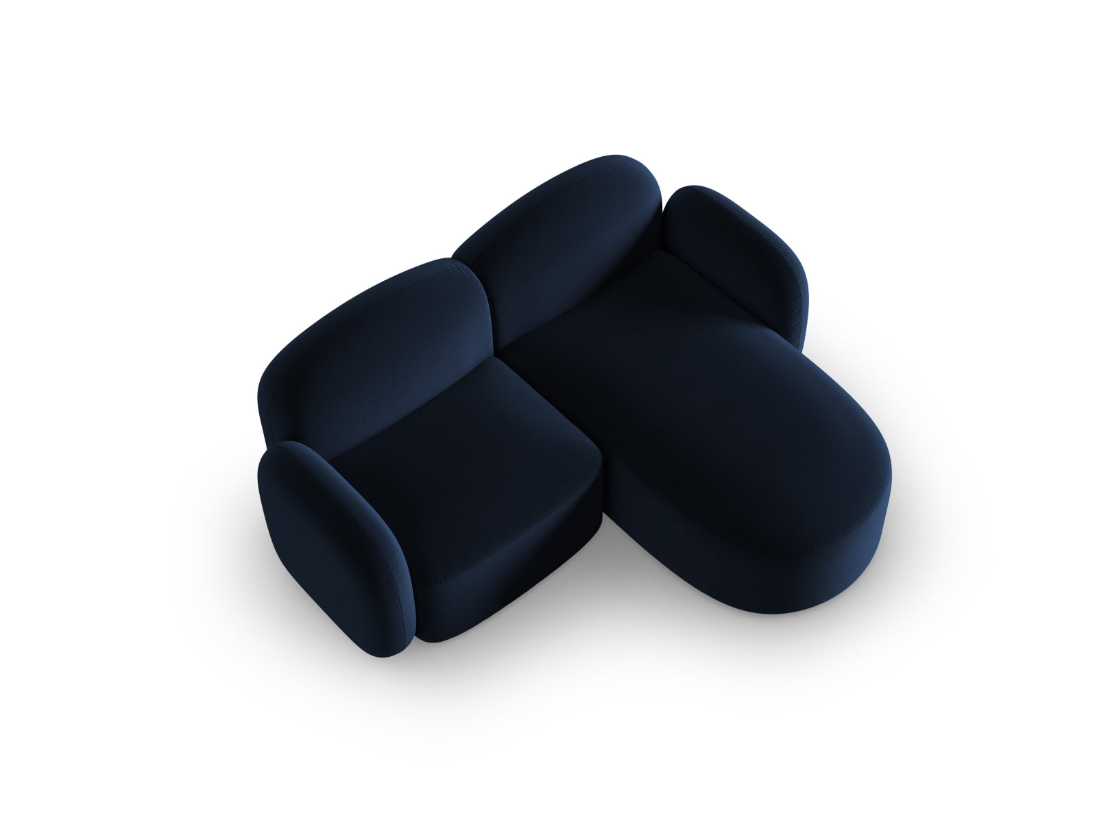 Erleben Sie das stilvolle Blair Velour Ecksofa rechts 3-Sitzer von Micadoni – ideal für moderne Wohnzimmer und gemütliche Abende.