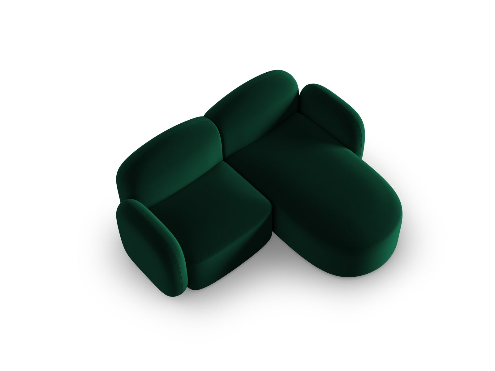 Entdecken Sie das elegante Blair Velour Ecksofa rechts 3-Sitzer von Micadoni – perfekt für stilvolle Wohnzimmer und entspannte Stunden.