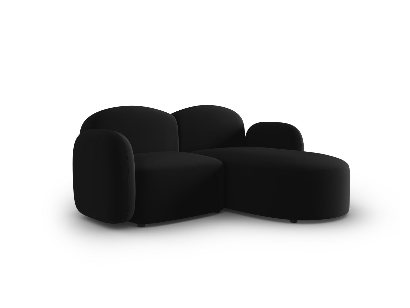 Erleben Sie das stilvolle Blair Velour Ecksofa rechts 3-Sitzer von Micadoni – ideal für moderne Wohnzimmer und gemütliche Abende.