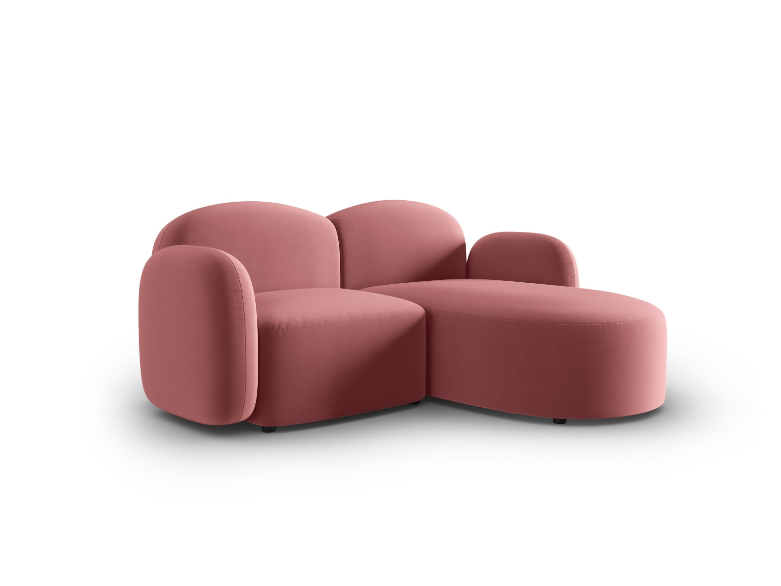 Erleben Sie das stilvolle Blair Velour Ecksofa rechts 3-Sitzer von Micadoni – ideal für moderne Wohnzimmer und gemütliche Abende.