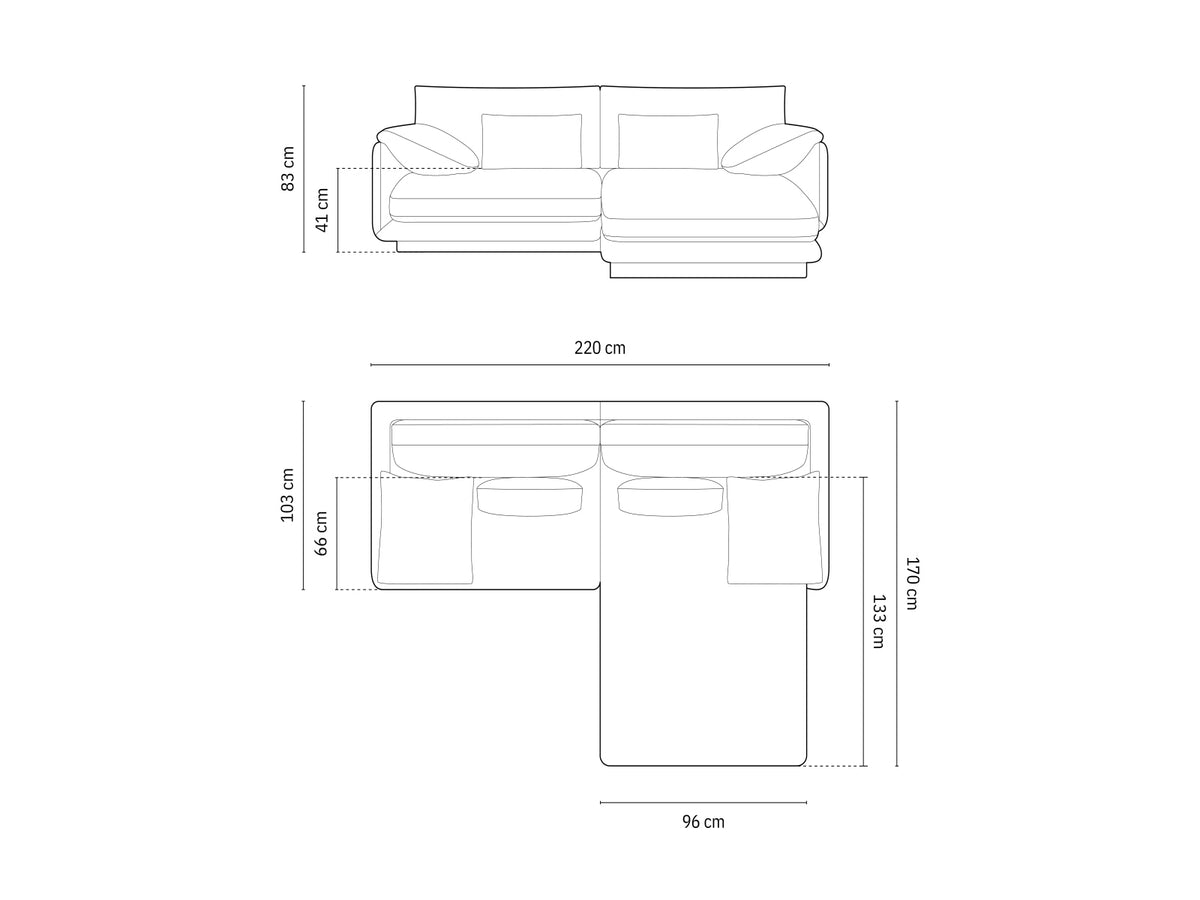Torino Velour Ecksofa rechts 3 Sitzer in Light Green-Casino präsentiert im Onlineshop von KAQTU Design AG. L-Sofa rechts ist von Micadoni