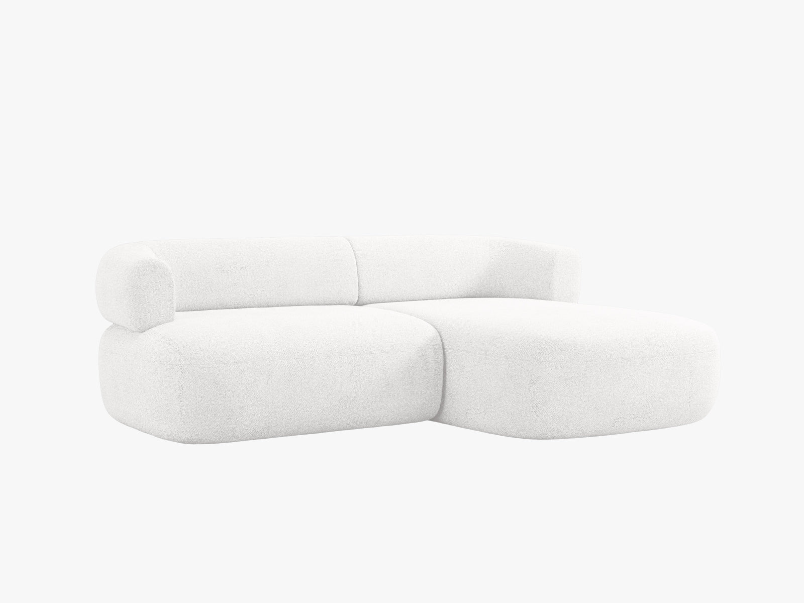 Elegantes Ecksofa Jenny in Ivory, 5-Sitzer, rechtsseitig. Ideal für stilvolle Wohnräume, vereint Komfort und modernes Design.