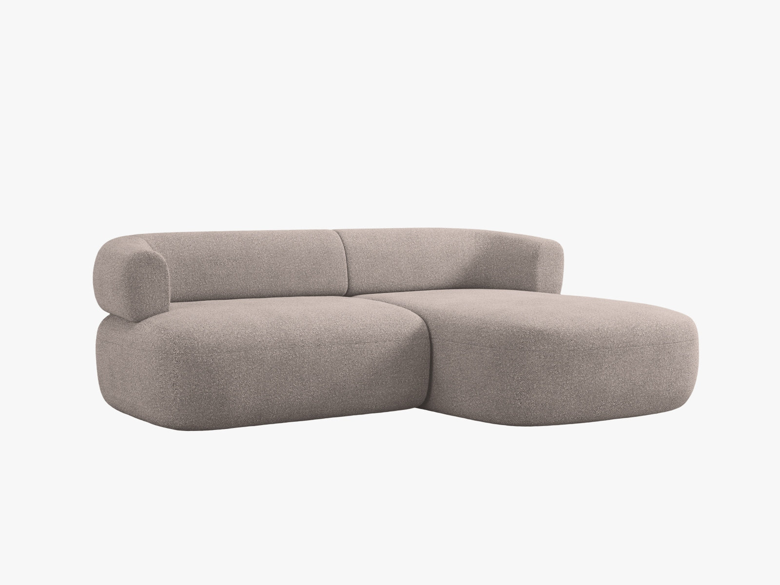 Modernes 5-Sitzer Ecksofa Jenny in ansprechendem Braun, ideal für komfortable Entspannung und einladende Wohnzimmergestaltung.