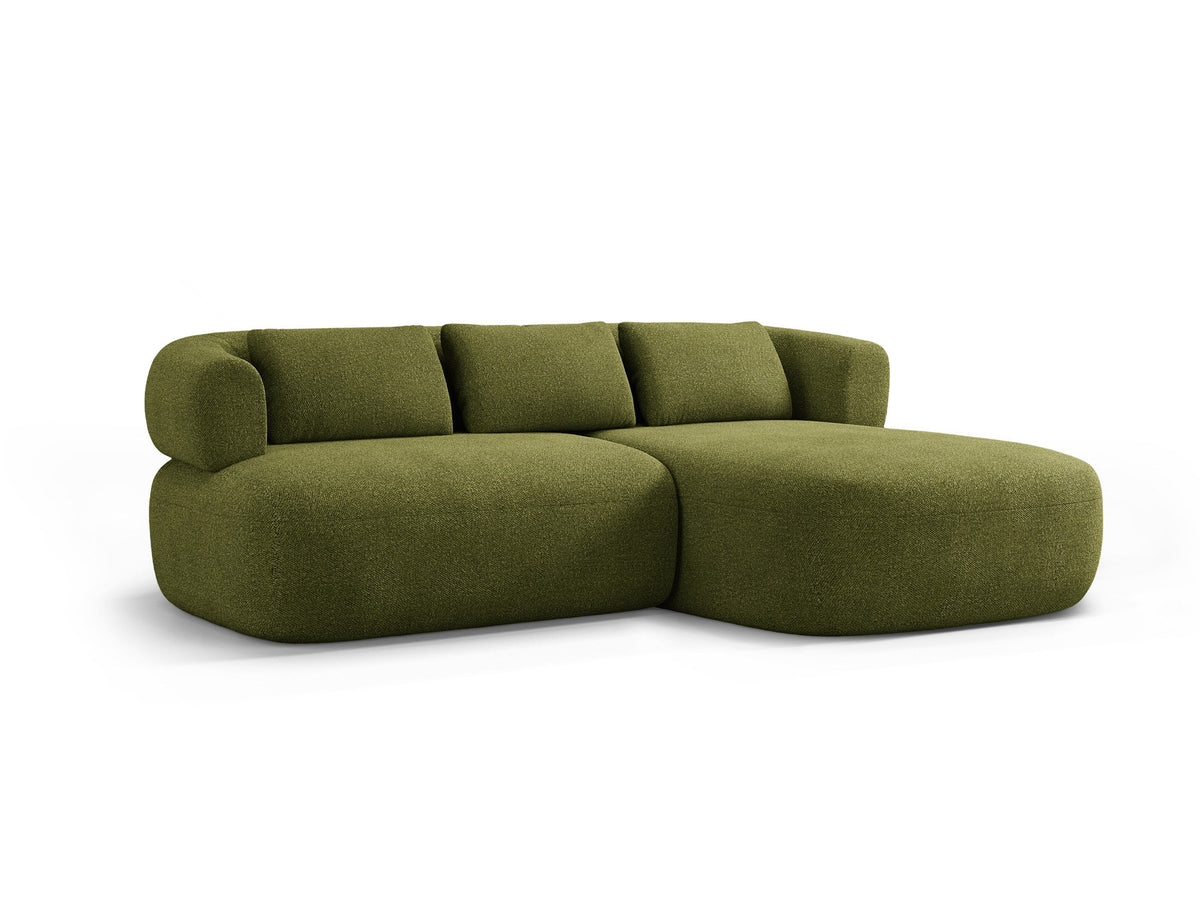 Jenny Ecksofa rechts 5 Sitzer in Green-Now or Never präsentiert im Onlineshop von KAQTU Design AG. L-Sofa rechts ist von Micadoni