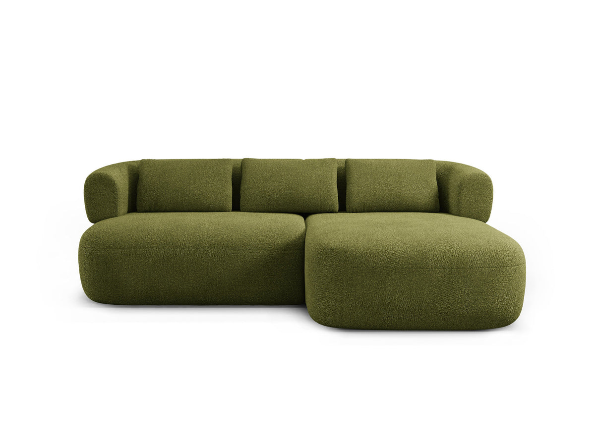 Jenny Ecksofa rechts 5 Sitzer in Green-Now or Never präsentiert im Onlineshop von KAQTU Design AG. L-Sofa rechts ist von Micadoni